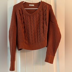 Arizona Jean Company V-Neck Sweater in Rust